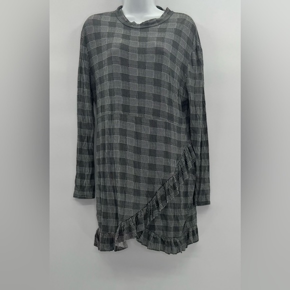 Boohoo Grey/Black Checkered Dress Size 12 - Picture 1 of 11